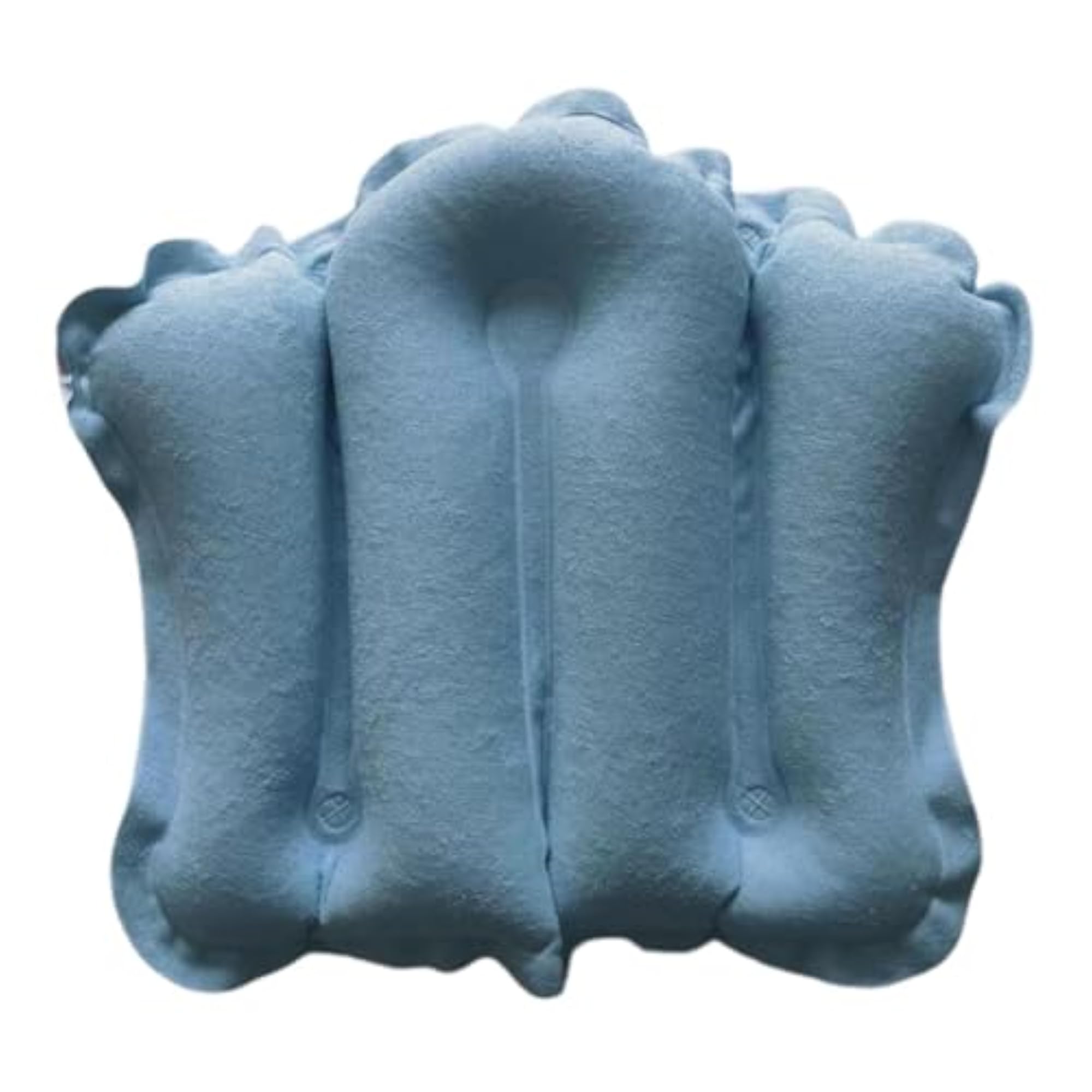 Inflatable Bath Pillow with Suction Cups, Blue